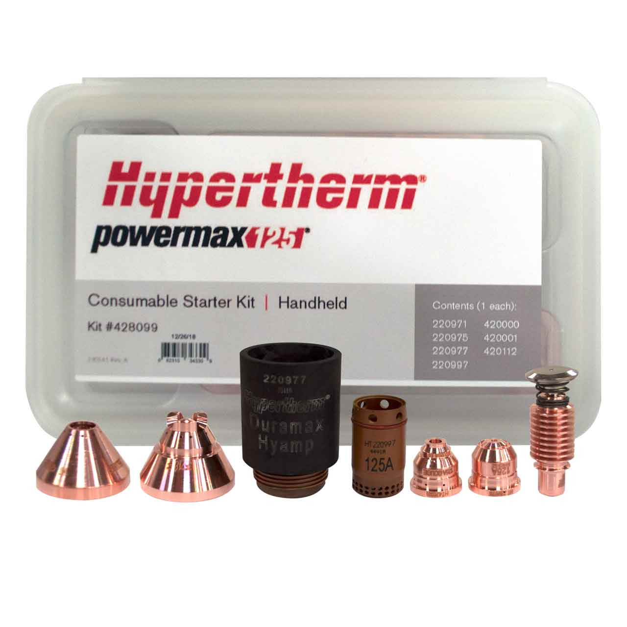 コマたろう出品　4/19 Hypertherm 428099 Consumable Starter Kit for Powermax125 Hand Torch