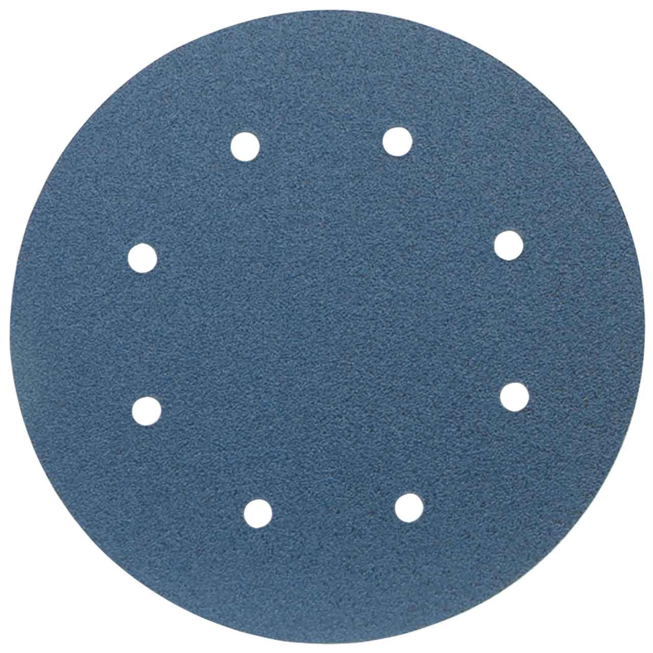 Norton 66261123582 8” BlueFire H875P Zirconia Alumina Paper PSA Vacuum  Discs, Coarse, 80 Grit, 25 pack