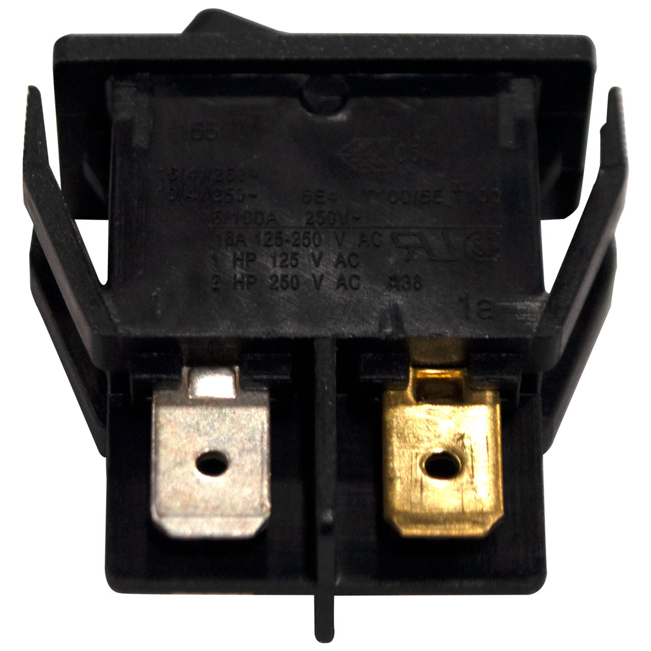 Miller 196574 Rocker Switch DPST 10A 250VAC On-None-Off .250 QC