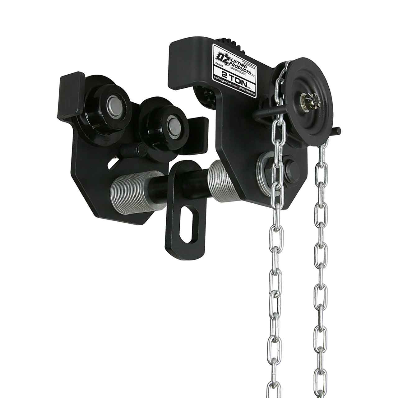 OZ OZ2GBT Geared Beam Trolley, Load Capacity 2 Ton, 4000 lbs