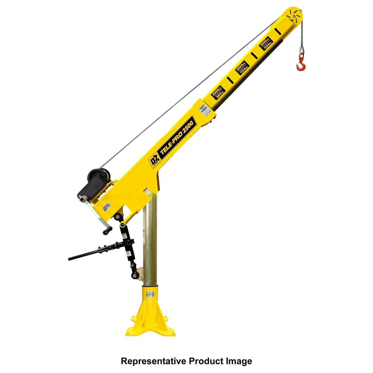 OZ OZTP2500DAV 2500 lb Tele-Pro® davit crane with carbon steel