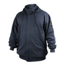 Black Stallion JF3530-NV AR/FR Cotton Full-Zip Hooded Sweatshirt, Navy, X-Large