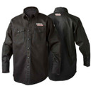 Lincoln Electric K3113 9 oz. FR Black Welding Shirt, Large