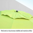 Black Stallion UB200 Core Flame-Resistant Industrial Umbrella, Hi-Vis Yellow/Lime