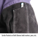 Black Stallion JH1016-NB BSX FR Cotton & Cowhide Hybrid Welding Jacket, Navy & Black, X-Large