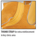 Black Stallion 850 Elkskin Stick Gloves with Nomex Lined Back, 2X-Large