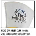 Black Stallion 850 Elkskin Stick Gloves with Nomex Lined Back, 2X-Large