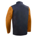 Steiner 1260 Weldlite Plus Hybrid FR Cotton with Leather Sleeves Welding Jacket, Blue/Rust, Large