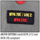 Black Stallion WF2110-GY FR Cotton Work Shirt, NFPA 2112 Arc Rated, Gray, Large