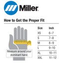 Miller 251068 Leather/Spandex Metalworker Gloves, X-Large