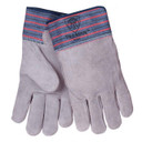 Tillman 1524 Split Cowhide Full Leather Back Rubber Cuff Gloves, Large, 12 pack