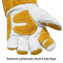 Black Stallion GM1611-WT Cowhide MIG Glove with Reinforced Palm & Thumb, Small