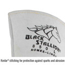 Black Stallion 850 Elkskin Stick Glove with Nomex Lined Back, Medium
