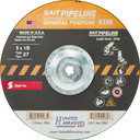 United Abrasives SAIT 22062 9x1/8x5/8-11 A24R Pipeline General Purpose Super Lock Hub Cutting Grinding Wheels, 10 pack