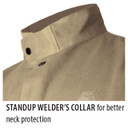 Black Stallion BXTN9C BSX Flame-Resistant Cotton Welding Jacket, Khaki, X-Large