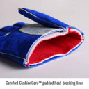 Black Stallion 320 Side Split Cowhide Stick Glove with CushionCore Liner, Medium