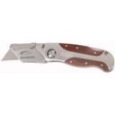 Bessey D-BKWH Folding, Locking Utility Knife- Wood Handle