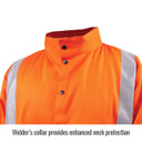 Black Stallion JF1012-OR Hi-Vis Safety Welding Jacket with FR Reflective Tape, Safety Orange, Medium