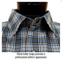 Black Stallion FS9-PGY FR Cotton Work Shirt, Gray Plaid, Medium