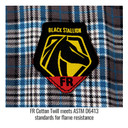 Black Stallion FS9-PGY FR Cotton Work Shirt, Gray Plaid, Large