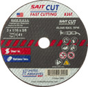 United Abrasives SAIT 23040 3x1/16x3/8 A36T Fast Cutting Thin High Speed Cut-off Wheels, 50 pack