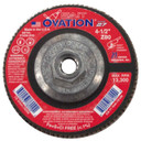 United Abrasives SAIT 78109 4-1/2x5/8-11 Ovation Type 27 With Hub High Density Zirconium Flap Discs 80 Grit, 10 pack