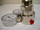 Miller Smith 827-00-27 Silverline High Pressure Analytical Brass Single Stage Regulators, 6000 PSI