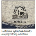 Black Stallion TF2520 Flame-Resistant Cotton Jersey Henley Long Sleeve T-Shirt, Navy/Gray, Large