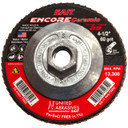 United Abrasives SAIT 72932 4-1/2x5/8-11 Encore Ceramic Type 29 With Hub High Performance Flap Discs 60 Grit, 10 pack