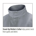 Black Stallion JF2220-GY NFPA 2112 & NFPA 70E FR Cotton Welding Jacket, Large