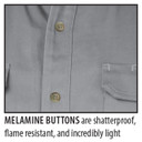 Black Stallion WF2110-GY FR Cotton Work Shirt, NFPA 2112 Arc Rated, Gray, 3X-Large