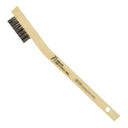 United Abrasives SAIT 05759 3 x 7 Stainless Steel Scratch Brush Small Cleaning Brush with Wood Handle, 12 pack