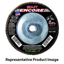 United Abrasives SAIT 71221 4-1/2x5/8-11 Encore Type 27 General Purpose With Hub Zirconium Flap Discs 120 Grit, 10 pack