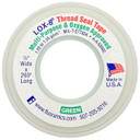 Fluoramics 9010005 LOX-8 Full Density Thread Seal Tape 1/2" x 260", Oxygen Approved, Green