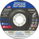 United Abrasives SAIT 20046 4-1/2x1/4x7/8 Saitech Attacker No Hub Type 27 Grinding Wheel, 25 pack