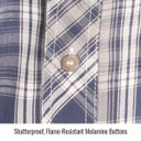 Black Stallion WF2110-PB AR/FR Cotton Work Shirt, NFPA 2112 Arc Rated, Plaid, Medium