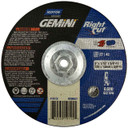 Norton 66253019115 9x1/16x5/8 - 11 In. Gemini RightCut AO Right Angle Cut-Off Wheels, Type 27/42, 24 Grit, 10 pack