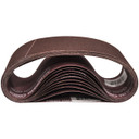 Norton 78072727924 3x21” Gemini R255 Aluminum Oxide Cloth Portable Belts, 80 Grit, Medium, 10 pack