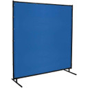 Steiner 535-8X8 Protect-O-Screen Classic with Blue Vinyl Laminated Polyester Welding Curtain with Frame