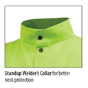 Black Stallion JF1010-LM Hi-Vis FR Cotton Welding Jacket with FR Reflective Tape, Lime, Large