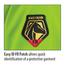 Black Stallion JF1010-LM Hi-Vis FR Cotton Welding Jacket with FR Reflective Tape, Lime, Large