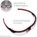 Uvex Avatar Safety Glasses S2850HS Clear Lens with Black Frame