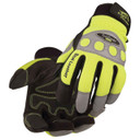 Black Stallion 99HV ToolHandz Grain Pigskin Hi-Vis Mechanics Gloves, Medium