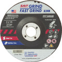 United Abrasives SAIT 20015 4x1/4x5/8 A24N Fast Grinding Metal/Stainless No Hub Type 27 Grinding Wheels, 25 pack
