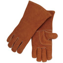 Black Stallion 115 Brown Value Split Cowhide Stick Welding Gloves, Large