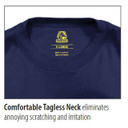 Black Stallion TF2510-GY NFPA 2112 & NFPA70E FR Cotton Knit Long-Sleeve T-Shirt, Gray, Medium