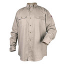 Black Stallion WF2110-ST FR Cotton Work Shirt, NFPA 2112 Arc Rated, Stone Khaki, 3X-Large