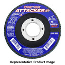 United Abrasives SAIT 76209 4-1/2x7/8 Ovation Attacker Type 27 No Hub High Density Zirconium Flap Discs 80 Grit, 10 pack
