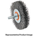 Walter 13C160 1-3/8x1/4 Mounted Wire Brush .008 Wheel with Crimped Wire for Aluminum and Stainless Steel