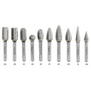 United Abrasives SAIT 45011 3/8x5/16x1/4 Type SD3 Tungsten Double Cut Alternate Cut Carbide Bur